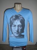 Camiseta Manga Longa Azul John Lennon cod 115