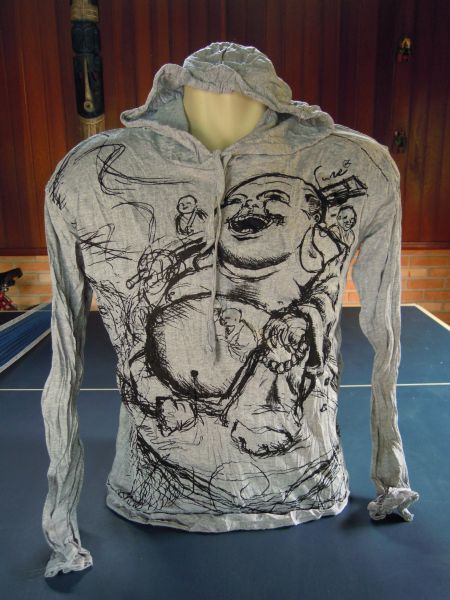 Camiseta Manga Longa Laughing Buddha cod. 1596